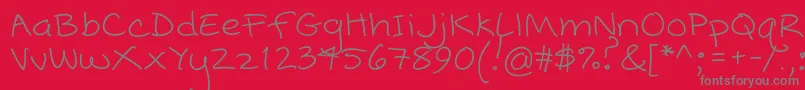 Popcorn Mountain  Standard Font – Gray Fonts on Red Background
