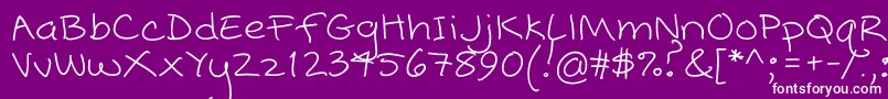Popcorn Mountain  Standard Font – White Fonts on Purple Background