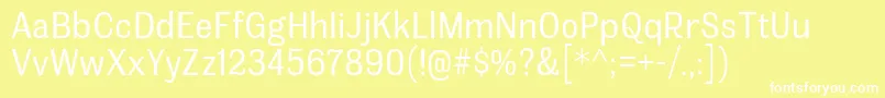 フォントMelocheBk – 黄色い背景に白い文字