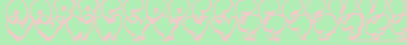 Poppy Font – Pink Fonts on Green Background