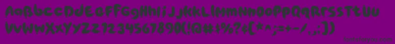 PoppyAOE Font – Black Fonts on Purple Background