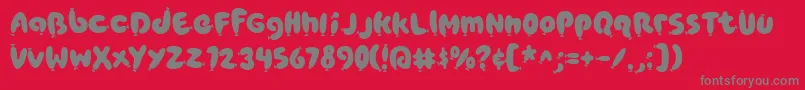 PoppyAOE Font – Gray Fonts on Red Background