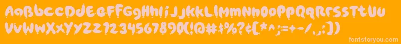 PoppyAOE Font – Pink Fonts on Orange Background