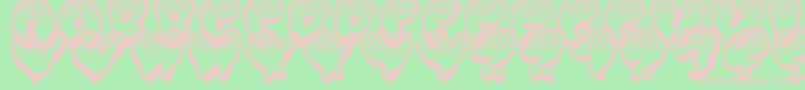 Poppydot Font – Pink Fonts on Green Background