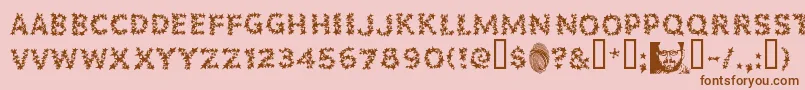 POPSF    Font – Brown Fonts on Pink Background