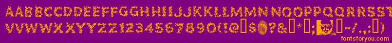 POPSF    Font – Orange Fonts on Purple Background