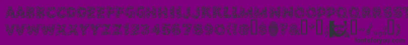 Police POPSTARS – polices noires sur fond violet