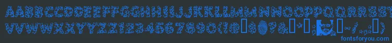 POPSTARS Font – Blue Fonts on Black Background
