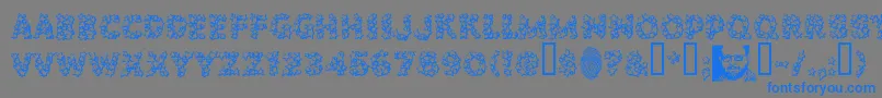 POPSTARS Font – Blue Fonts on Gray Background