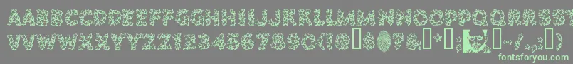 POPSTARS Font – Green Fonts on Gray Background