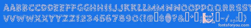 POPSTARS Font – Pink Fonts on Blue Background