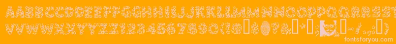 POPSTARS Font – Pink Fonts on Orange Background