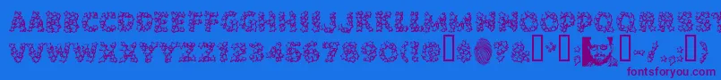 POPSTARS Font – Purple Fonts on Blue Background