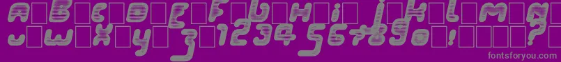 PopTivi-Schriftart – Graue Schriften auf violettem Hintergrund