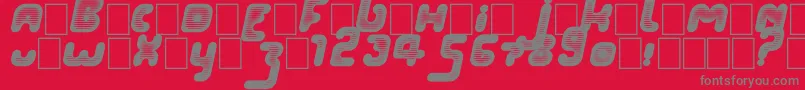 PopTivi Font – Gray Fonts on Red Background