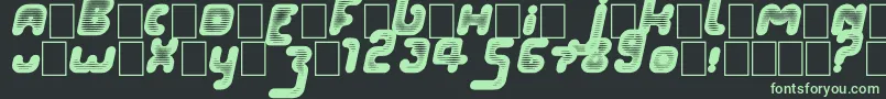 フォントPopTivi – 黒い背景に緑の文字