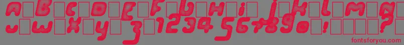 PopTivi Font – Red Fonts on Gray Background