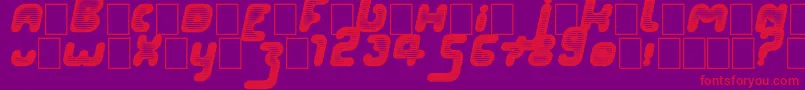 PopTivi Font – Red Fonts on Purple Background
