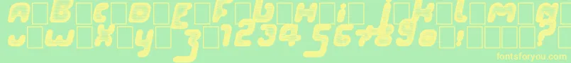 PopTivi Font – Yellow Fonts on Green Background