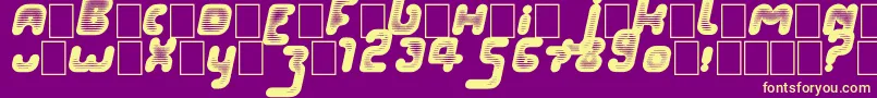 PopTivi Font – Yellow Fonts on Purple Background