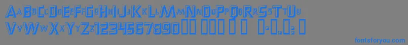 Popups Font – Blue Fonts on Gray Background