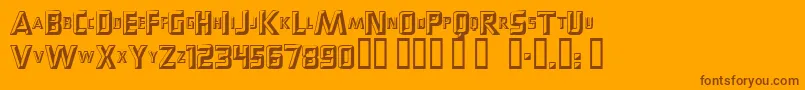 fuente Popups – Fuentes Marrones Sobre Fondo Naranja