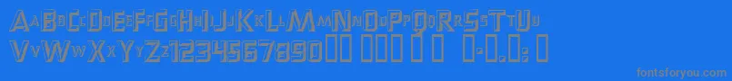 フォントPopups – 青い背景に灰色の文字
