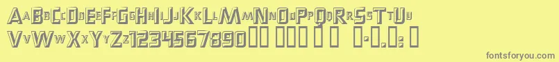 Fonte Popups – fontes cinzas em um fundo amarelo