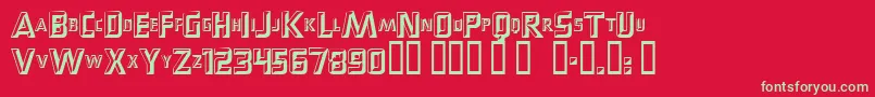 Popups Font – Green Fonts on Red Background