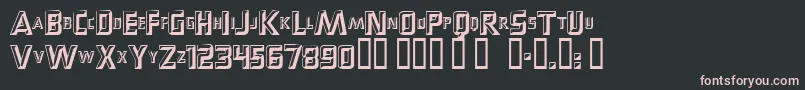 Popups Font – Pink Fonts on Black Background