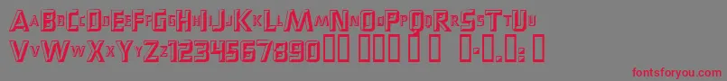 Czcionka Popups – czerwone czcionki na szarym tle