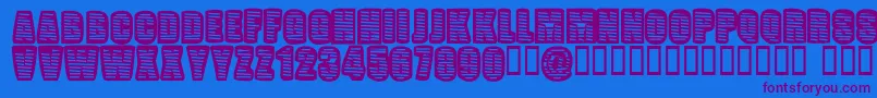 POPWEI  -Schriftart – Violette Schriften auf blauem Hintergrund