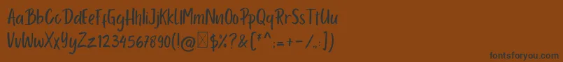 Porcelain Font – Black Fonts on Brown Background