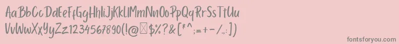 Porcelain Font – Gray Fonts on Pink Background