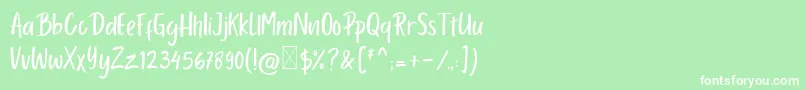 Porcelain Font – White Fonts on Green Background