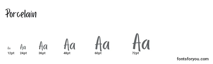 Porcelain (137169) Font Sizes