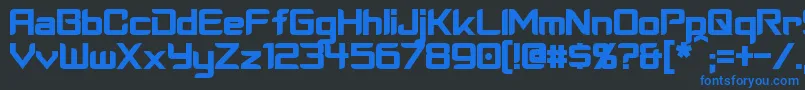 CyberverseBold Font – Blue Fonts on Black Background