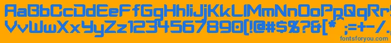 CyberverseBold Font – Blue Fonts on Orange Background