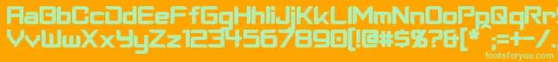 CyberverseBold Font – Green Fonts on Orange Background