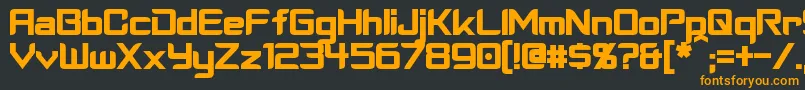 Шрифт CyberverseBold – оранжевые шрифты на чёрном фоне