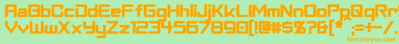 CyberverseBold Font – Orange Fonts on Green Background