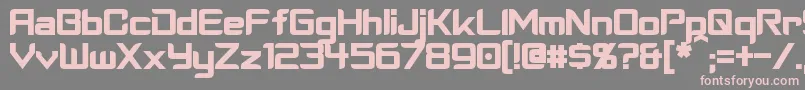 CyberverseBold Font – Pink Fonts on Gray Background