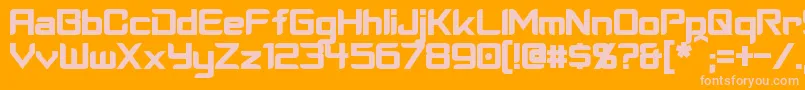CyberverseBold Font – Pink Fonts on Orange Background