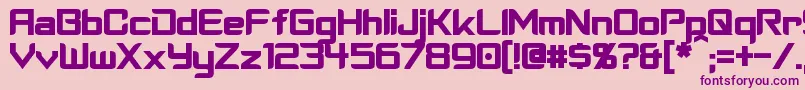 CyberverseBold Font – Purple Fonts on Pink Background