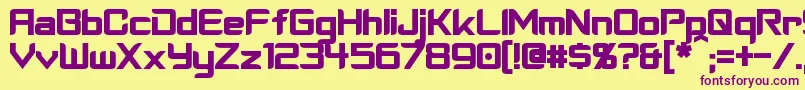 CyberverseBold Font – Purple Fonts on Yellow Background