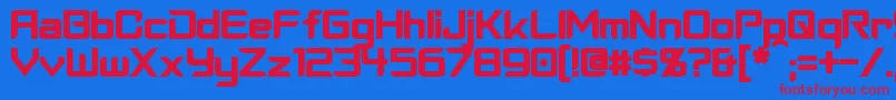 CyberverseBold Font – Red Fonts on Blue Background
