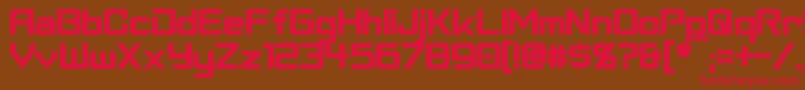 CyberverseBold-Schriftart – Rote Schriften auf braunem Hintergrund