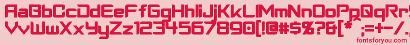 CyberverseBold Font – Red Fonts on Pink Background