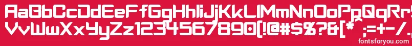 CyberverseBold Font – White Fonts on Red Background