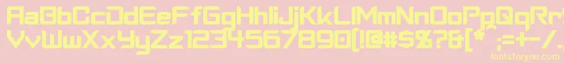CyberverseBold Font – Yellow Fonts on Pink Background